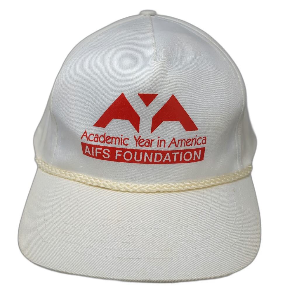 Cobra Caps 5 Panel White One Size AIFS Foundation AYA Rope Snapback Hat Program